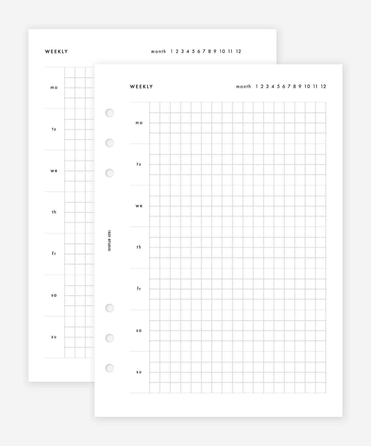 Weekly Planner Horizontal (Grid) - PWE02B