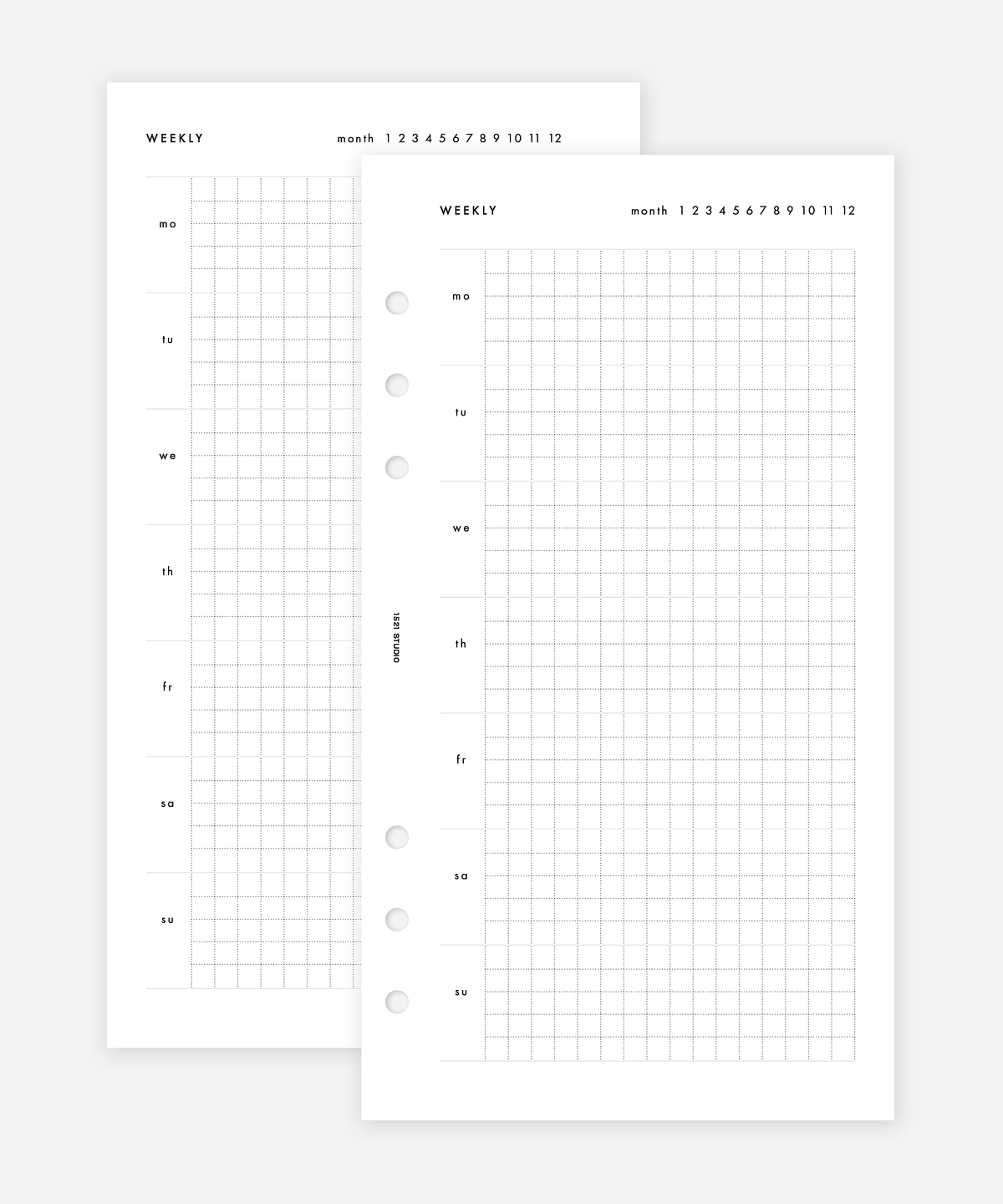 Weekly Planner Horizontal (Grid) - PWE02B