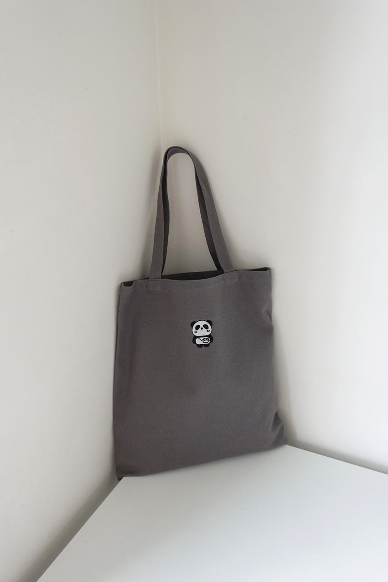Panda Embroidered Tote Bag