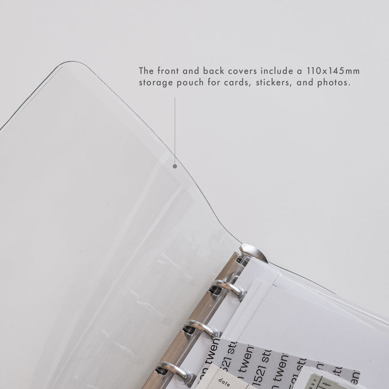 Clear Ring Planner Cover - Pocket / A7