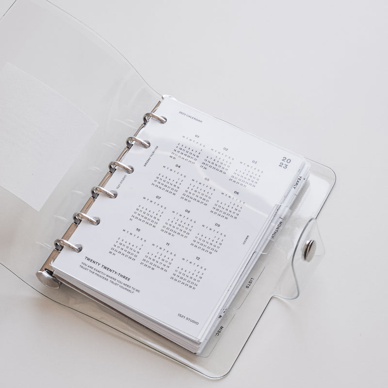 Clear Ring Planner Cover - Pocket / A7