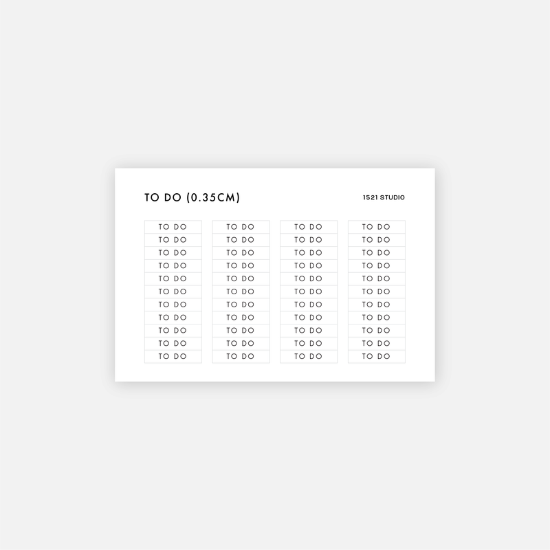 To Do Stickers for Hobonichi Weeks / 0.35cm grids