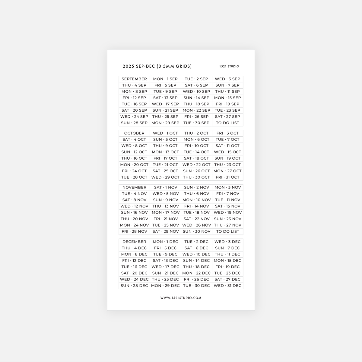 2026 Date Stickers