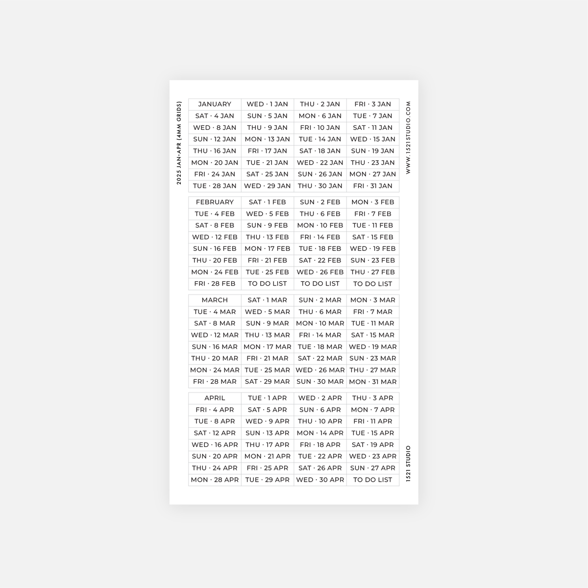 2026 Date Stickers