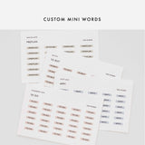 Custom Mini Word Stickers