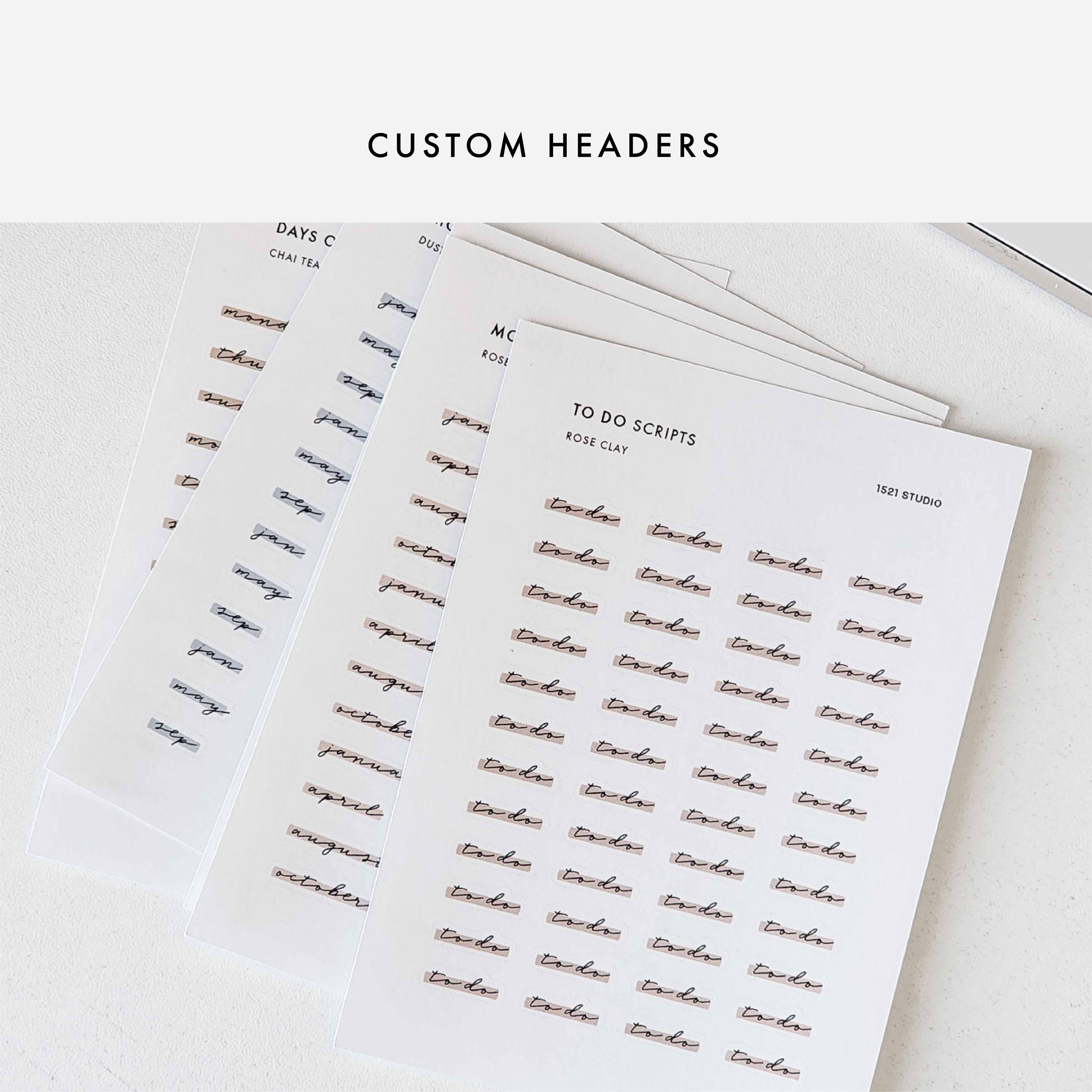 WORD STICKERS – 1521 STUDIO