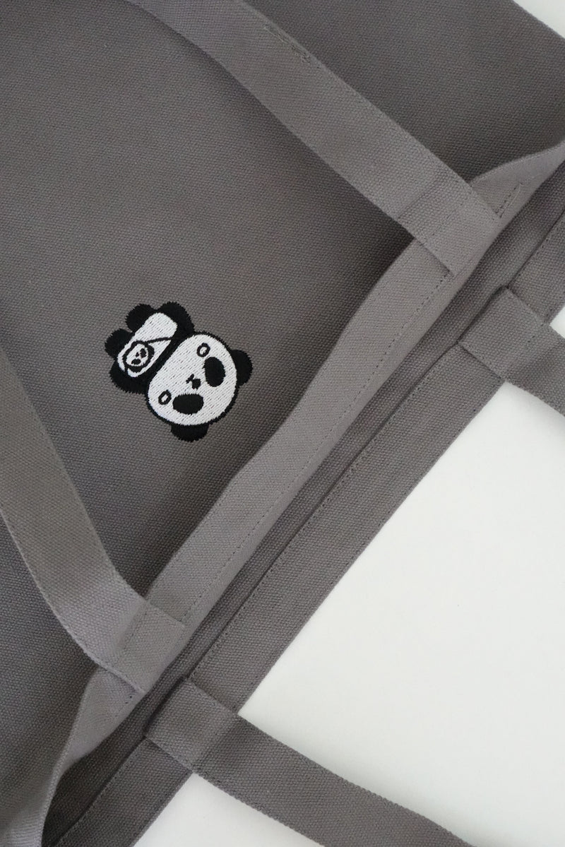 Panda Embroidered Tote Bag
