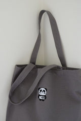 Panda Embroidered Tote Bag