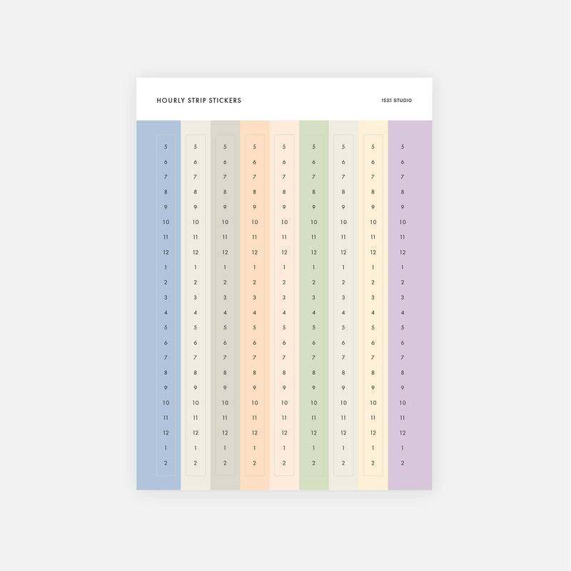 Hourly Strip Stickers - Set of 2