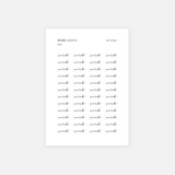 Work Script Stickers