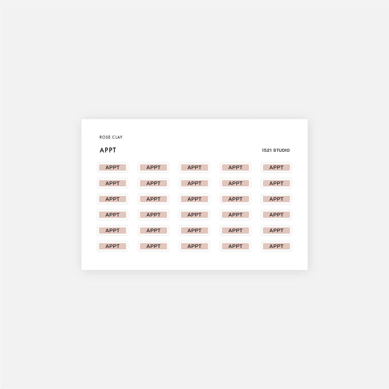 Appt Mini Word Stickers