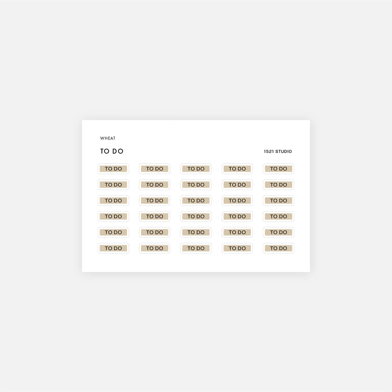To Do Mini Word Stickers