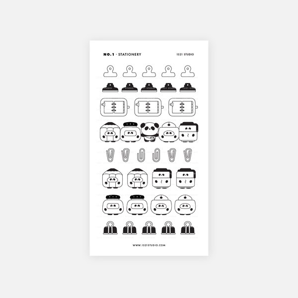 No.1 Stationery Stickers
