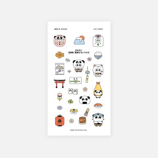 No.9 Japan Stickers