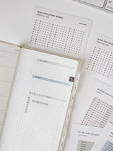 Tracker Stickers for Hobo Weeks / 0.35cm grids