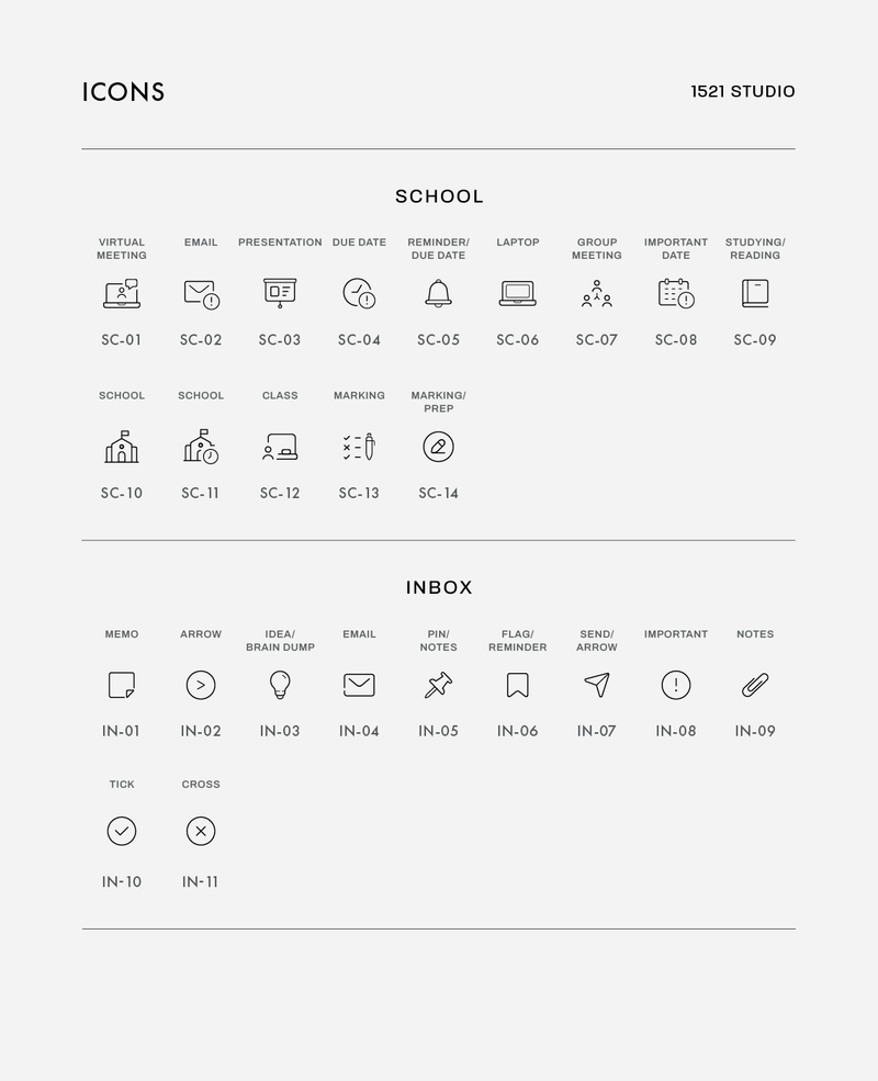 Icon Stickers - 170+ Icons to choose from