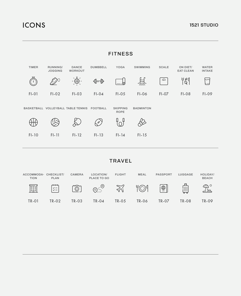 Icon Stickers - 170+ Icons to choose from