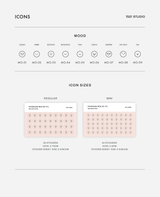 Icon Stickers - 170+ Icons to choose from