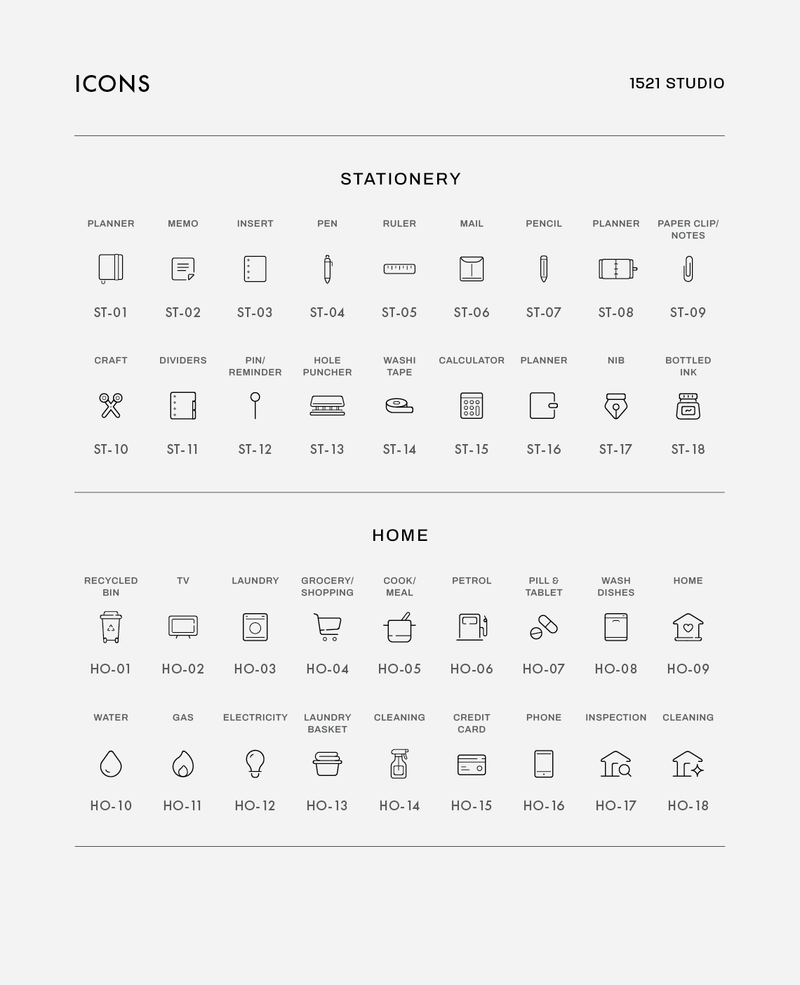 Icon Stickers - 170+ Icons to choose from